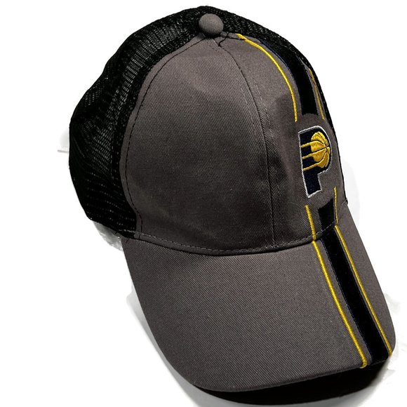 Main Gate Indiana Pacers NBA Basketball Snapback Trucker Hat Lucas Oil Gray - Picture 8 of 9